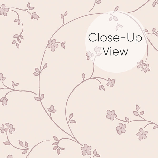 Pink Floral Vine Wallpaper L112
