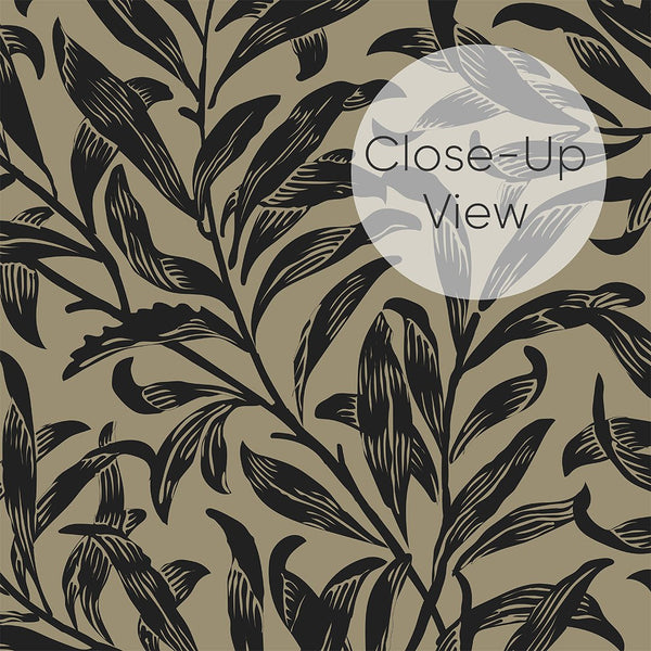 Beige & Black Willow Bough by Morris Wallpaper W094 - CostaCover - Peel and stick Removable Wallpaper - abstract wall art - abstract wallpaper - accent wallpaper
