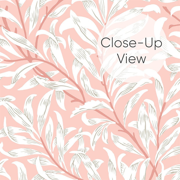 Pink & White Willow Bough by Morris Wallpaper W089 - CostaCover - Peel and stick Removable Wallpaper - abstract wall art - abstract wallpaper - accent wallpaper