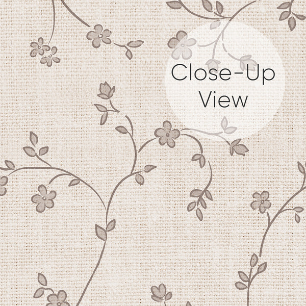 Beige Floral Vine Wallpaper L114