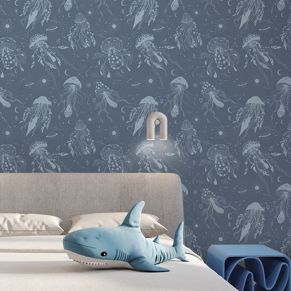 Blue Celestial Jellyfish Wallpaper A118