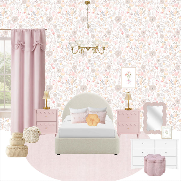 Pastel Pink Flowers Wallpaper CC271