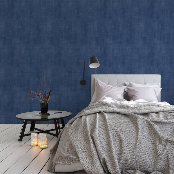 Navy Blue Denim Texture Wallpaper CC348 - CostaCover - Peel and stick Removable Wallpaper - abstract wall art - abstract wallpaper - aqua blue