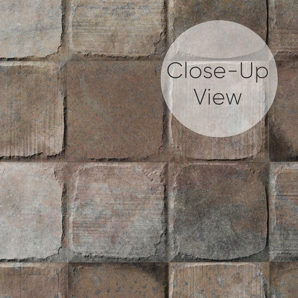 Brown Gray Square Stones Wallpaper A018 - CostaCover - Peel and stick Removable Wallpaper - about walls - abstract wallpaper - accent wallpaper