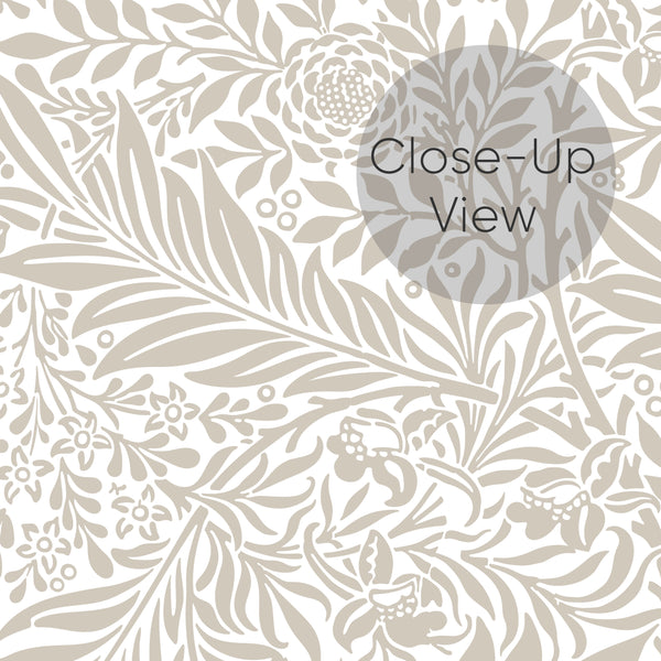 Beige & Green Larkspur by Morris Wallpaper W127 - CostaCover - Peel and stick Removable Wallpaper - Abstract - abstract floral - abstract lines