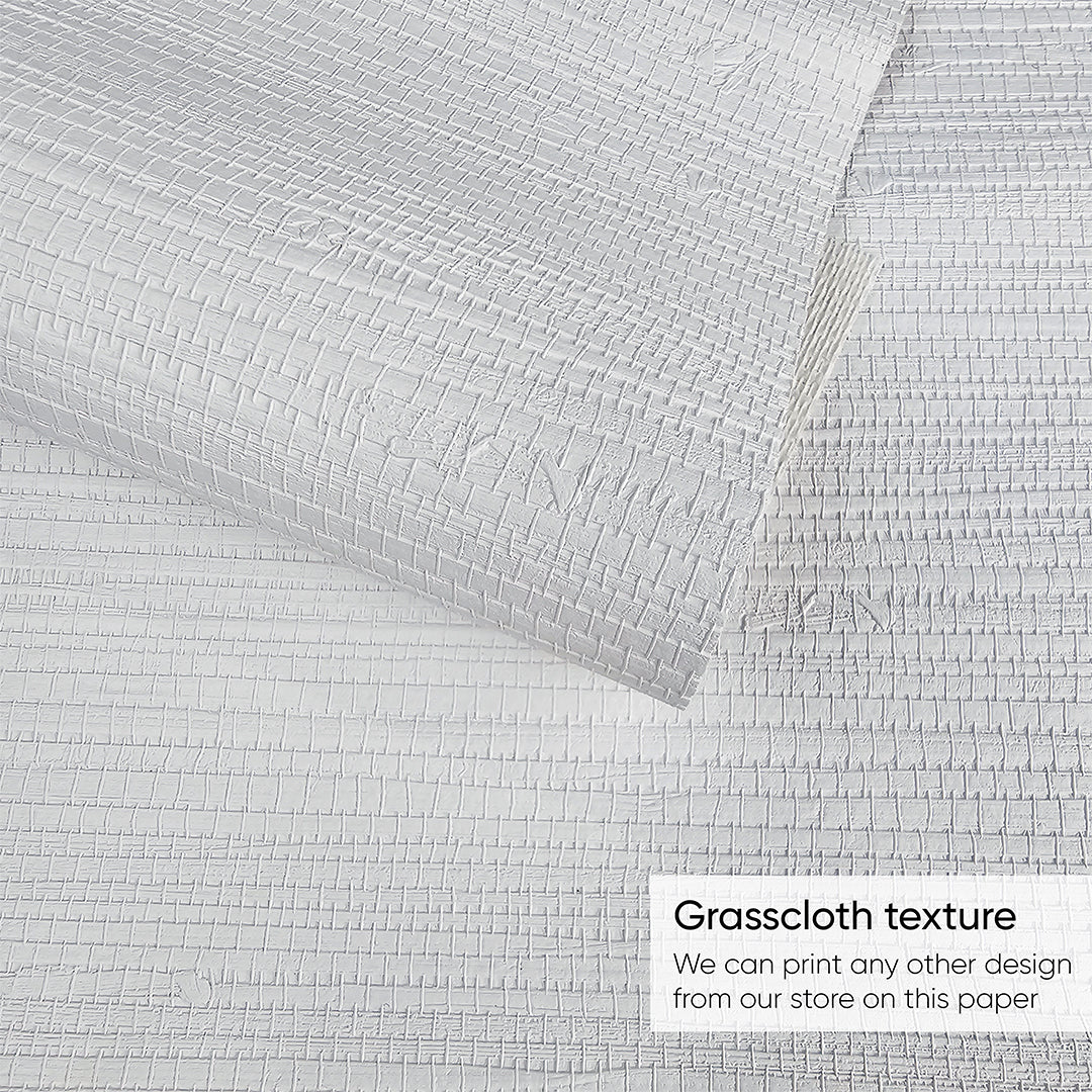 Chinoiserie Crane Beige Grasscloth Wallpaper CG001