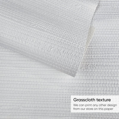 Neutral Stitched Grid Grasscloth Wallpaper CG031