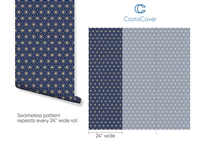 Blue Beige Prism Wallpaper CC302