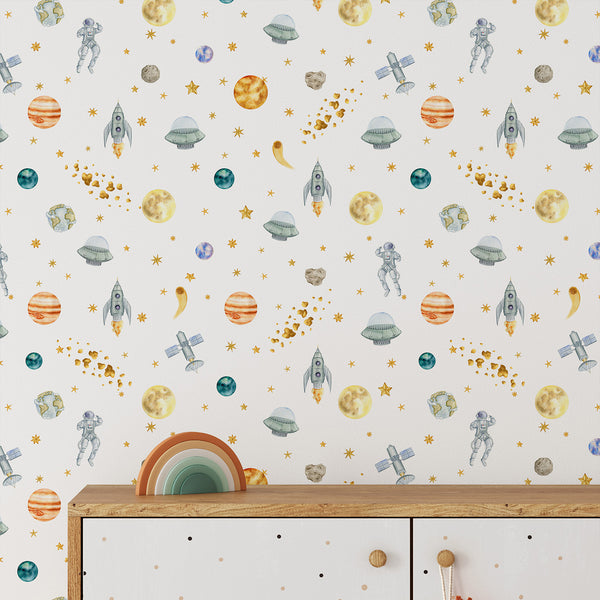 Watercolor Space Wallpaper W079
