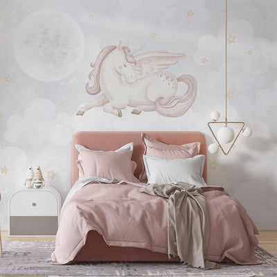 Dreaming Unicorn & Moon Wall Mural AM145