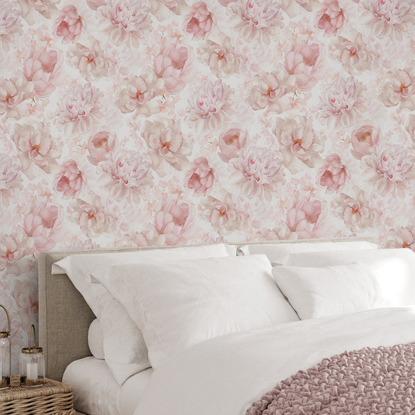 Light Pink Flower Bouquet Wallpaper S060