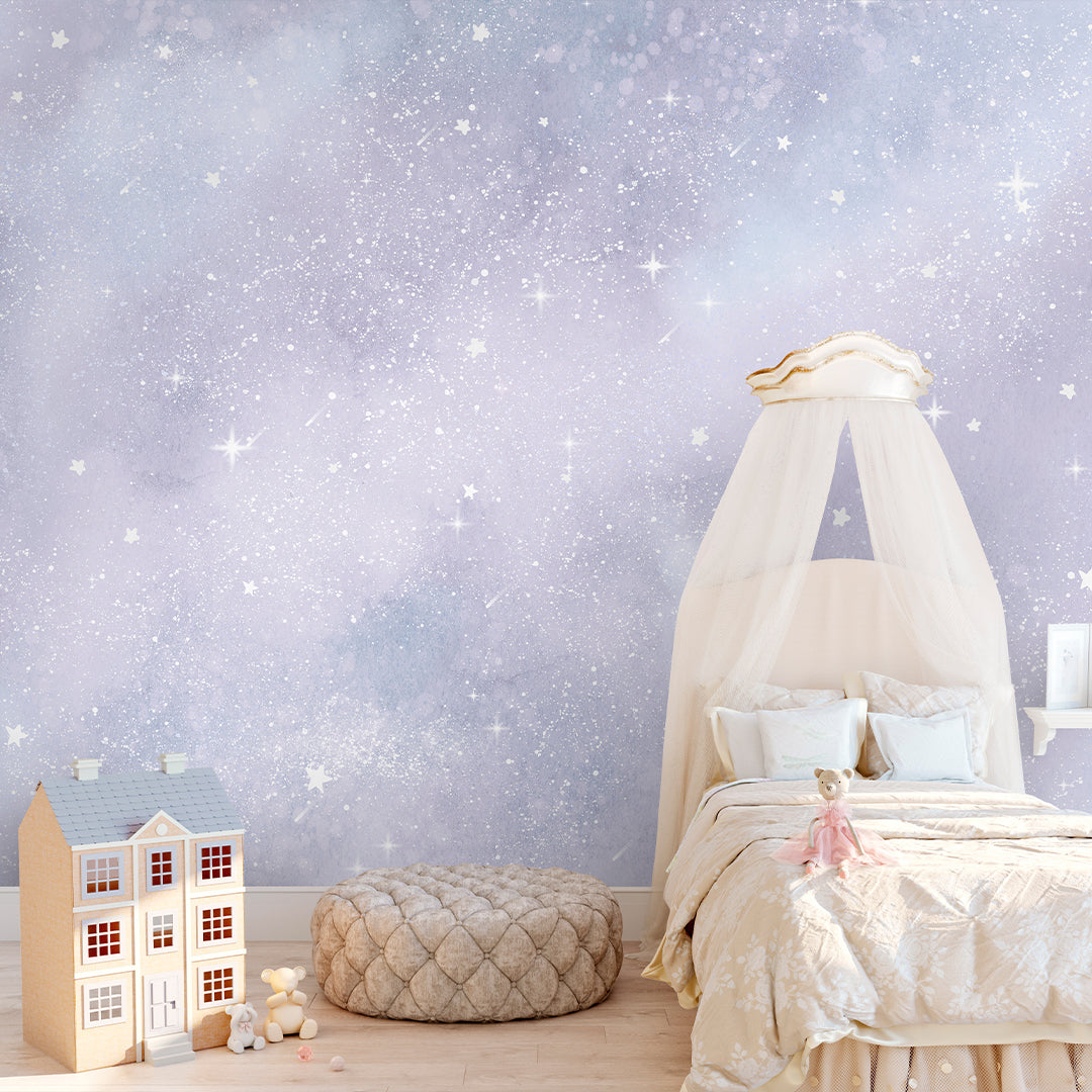 Light Purple Galaxy Wall Mural SM094