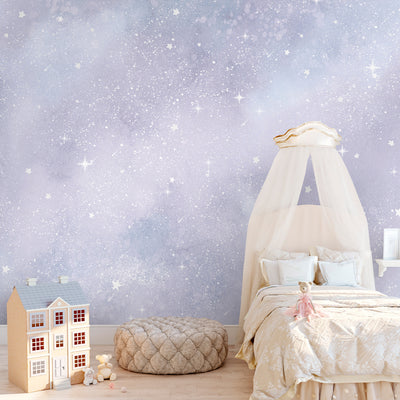 Light Purple Galaxy Wall Mural SM094
