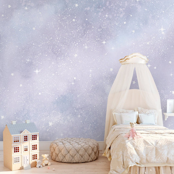 Light Purple Galaxy Wall Mural SM094 - CostaCover-Peel and stick Removable Wallpaper-Abstract-abstract wall art-abstract wallpaper