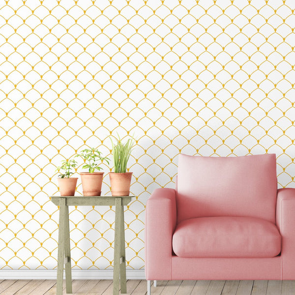 Gold Art Deco Scales Wallpaper CC129 - CostaCover - Peel and stick Removable Wallpaper - adhesive wallpaper - art deco - art deco style