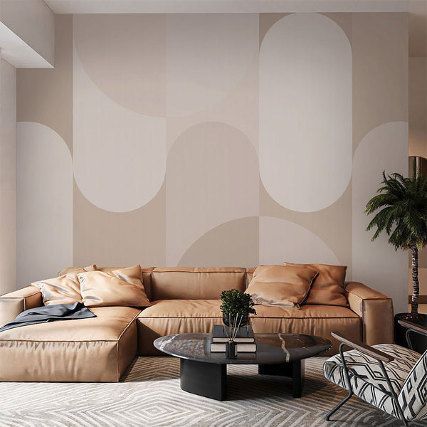 Abstract Beige Arches Wall Mural AM127 - CostaCover - Peel and stick Removable Wallpaper - Abstract - abstract mural - abstract paint