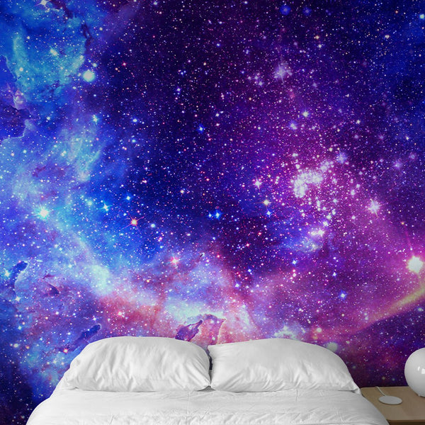 Cosmic Galaxy Glow Wall Mural WM054 - CostaCover - Peel and stick Removable Wallpaper - accent wallpaper - adhesive wallpaper - adhesive wallpaper design