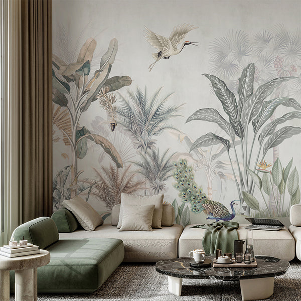 Light Birds Jungle Wall Mural AM185