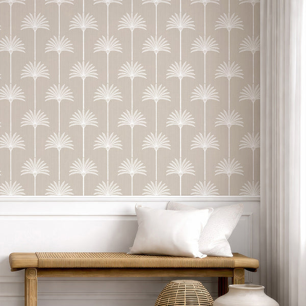 Beige Palm Tree Wallpaper L005