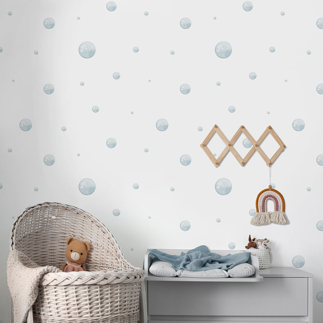 Blue Bubbles Wallpaper S087