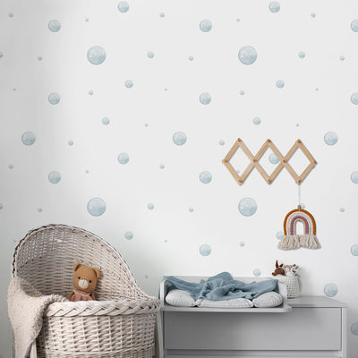 Blue Bubbles Wallpaper S087