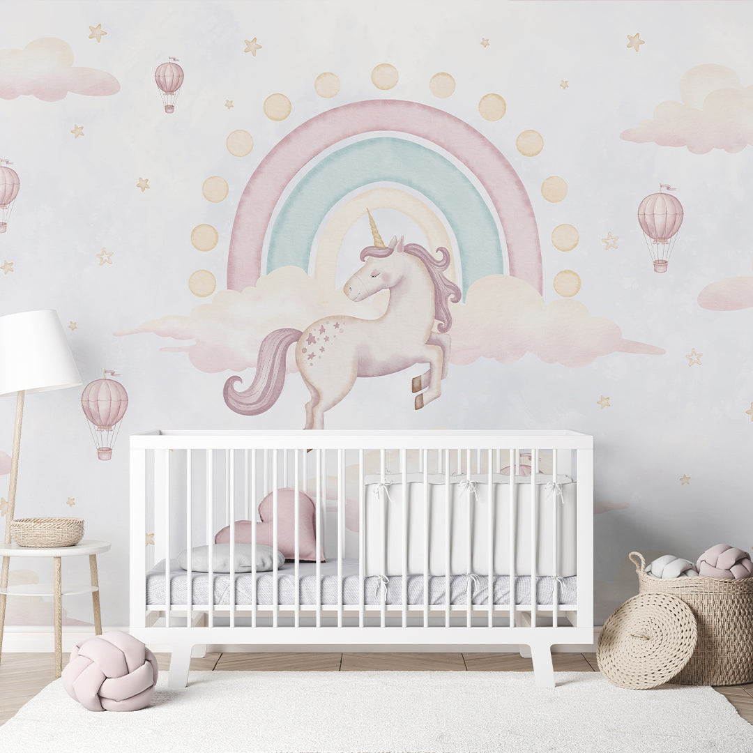 Unicorn & Rainbow Wall Mural AM136