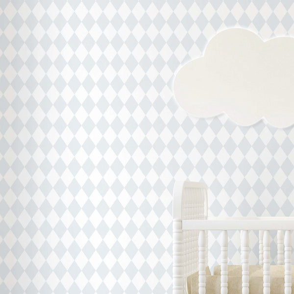 Pastel Blue Rhombus Wallpaper S030