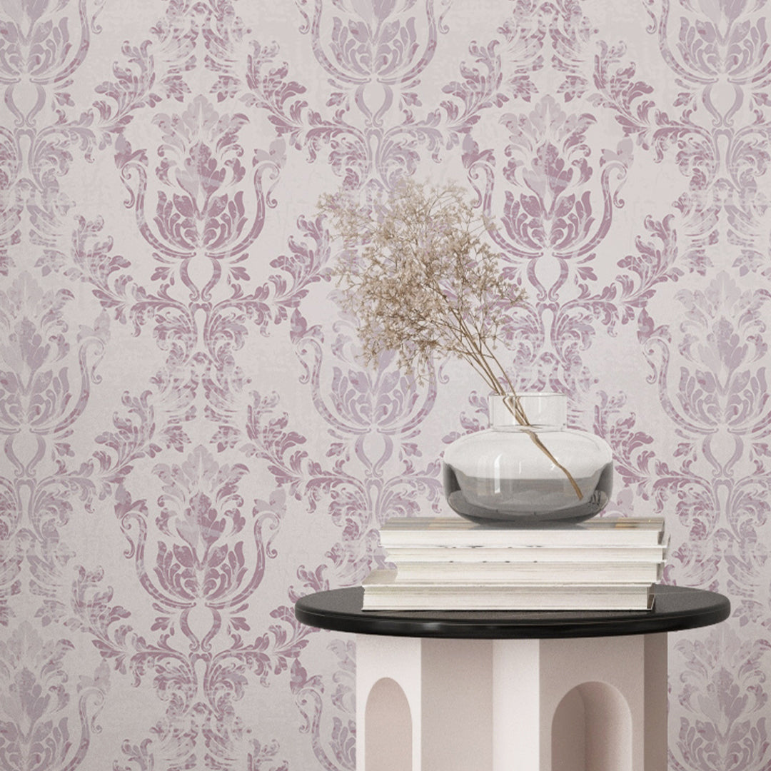 Pink Rococo Wallpaper W101