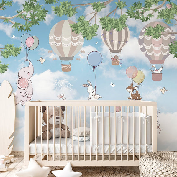 Cute Animals & Forest Wall Mural CCM156 - CostaCover - Peel and stick Removable Wallpaper - abstract wall art - abstract wallpaper - adhesive wallpaper