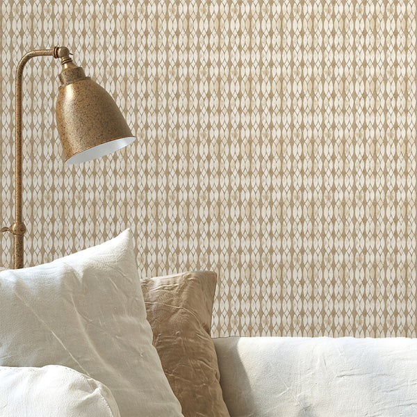 Warm Tan Geometric Wallpaper L075