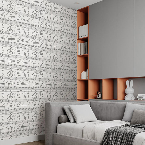 Gray Sheet Music Wallpaper S136