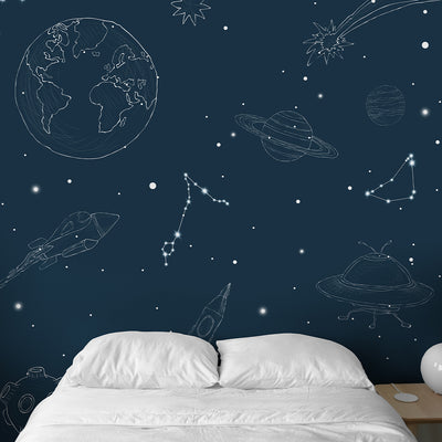 Galaxy Starry Night Wall Mural WM044