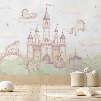 Pastel Magical Kingdom Wall Mural AM132