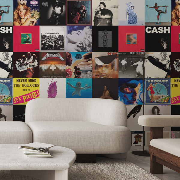 Album Covers Wall Mural CCM178 - CostaCover - Peel and stick Removable Wallpaper - Abstract - abstract lines - abstract mural
