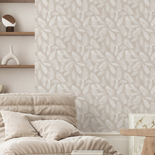 Neutral Beige Palm Leaf A133