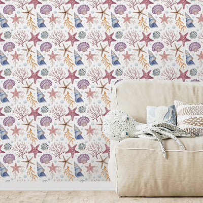 Seashells and Corals Wallpaper S090