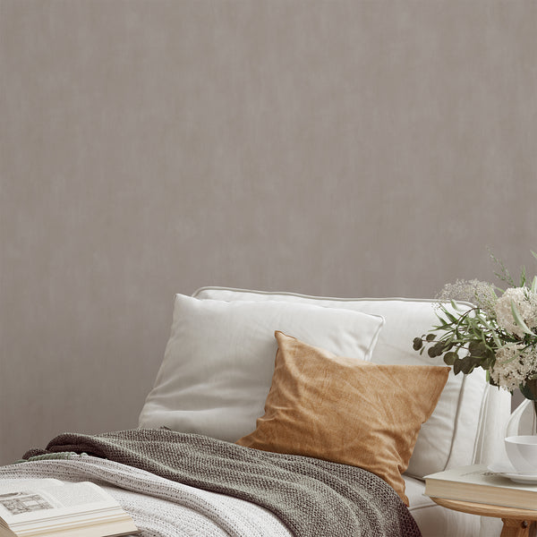Taupe Plaster Look Wallpaper S155