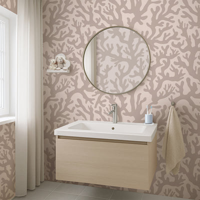 Beige Sea Corals Wallpaper S103
