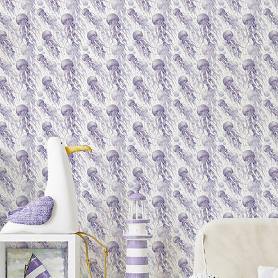 Purple Tiny Jellyfish Wallpaper S089