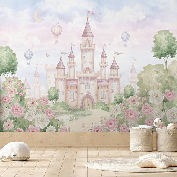 Blossom Magic Kingdom Wall Mural AM138 - CostaCover-Peel and stick Removable Wallpaper-accent wallpaper-adhesive wallpaper-baby bedroom