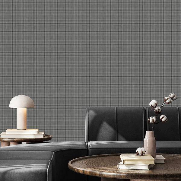 Gray Plaid Wallpaper S139