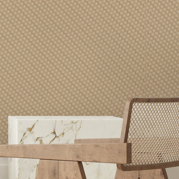 Rattan Weave Effect Style 3 Wallpaper A016 - CostaCover - Peel and stick Removable Wallpaper - about walls - abstract wallpaper - accent wallpaper