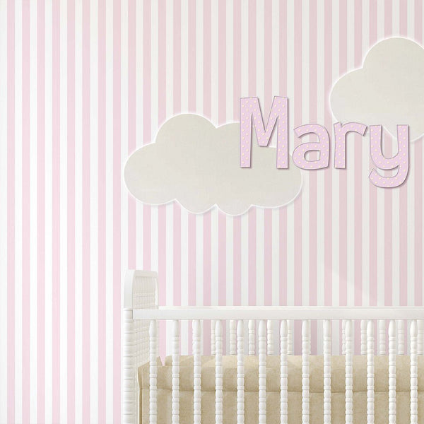 Light Pink Stripped Wallpaper S014 - CostaCover-Peel and stick Removable Wallpaper-accent wallpaper-adhesive wallpaper-baby bedroom