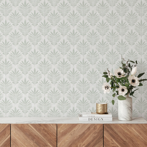 Green Gray Botanical Leaf L037