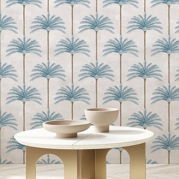 Blue Palm Tree Wallpaper A131