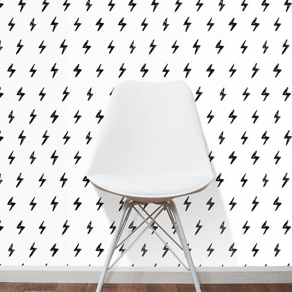 Sketch Small Lightning Wallpaper CC085 - CostaCover - Peel and stick Removable Wallpaper - Abstract - abstract wallpaper - bedroom interior
