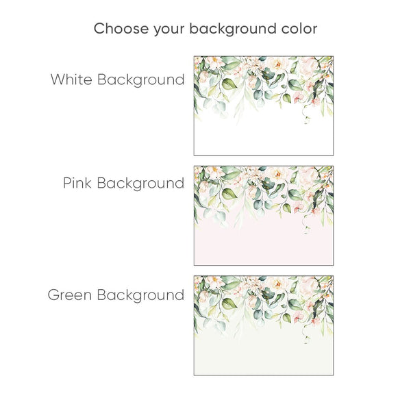 Pink Rose & Eucalyptus Wall Mural CCM102 - CostaCover - Peel and stick Removable Wallpaper - abstract wallpaper - accent wallpaper - adhesive wallpaper