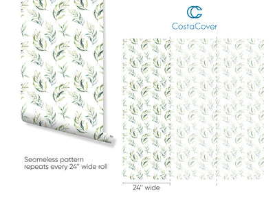 Green Eucalyptus Leaves Wallpaper CC049