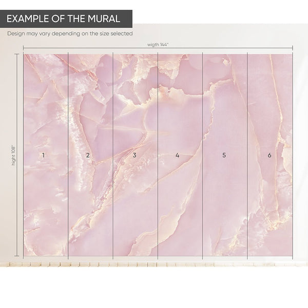 Pink Marble Texture Wall Mural CCM029 - CostaCover - Peel and stick Removable Wallpaper - accent wallpaper - adhesive wallpaper - bedroom interior