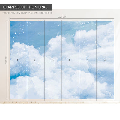 Blue Sky and White Clouds Self Adhesive Wall Mural CCM099